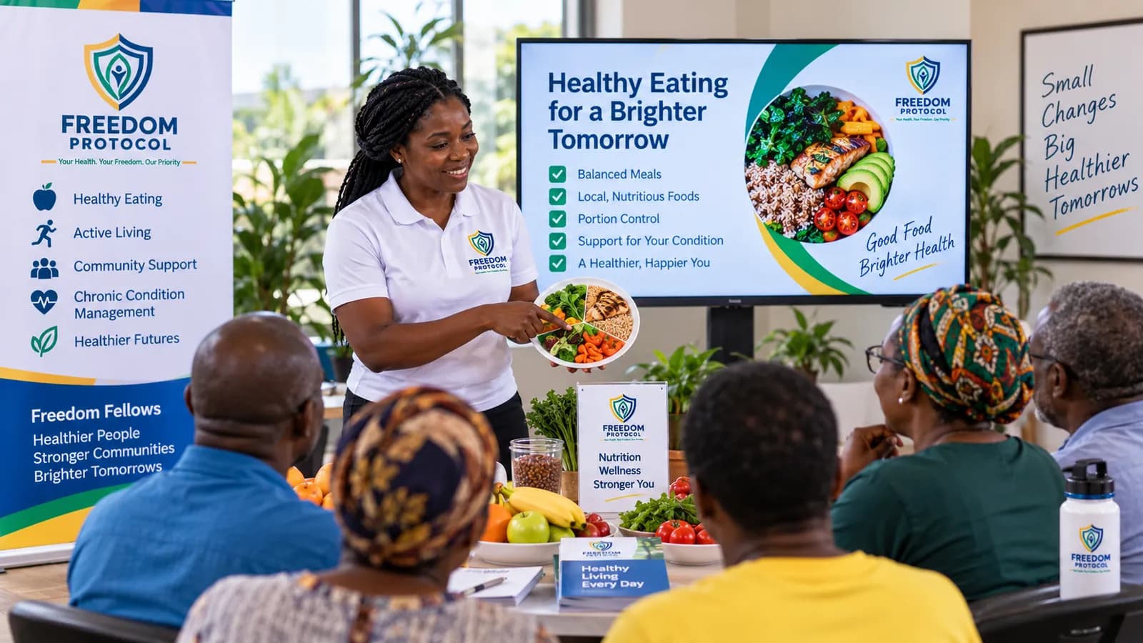 Freedom Fellows nutrition education session with a dietitian
